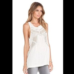 Free People Get to the Point Pointelle Tunic Top